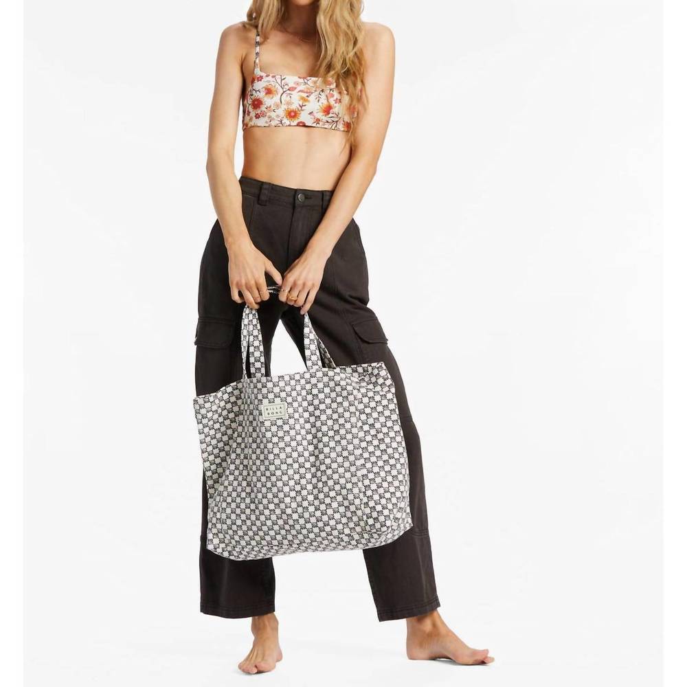 NEW BILLABONG women's so essential tote bag in black pebble - Picture 5 of 6